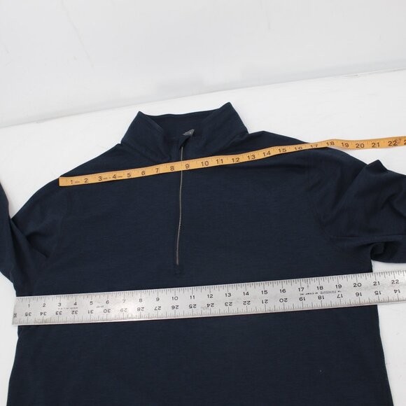 vuori sweatshirt Mens large Ease Performance Half Zip 2.0 blue polyester blend - Picture 9 of 9